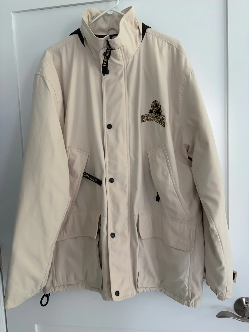 Men's Pittsburgh Panthers Cream Hooded Jacket XL